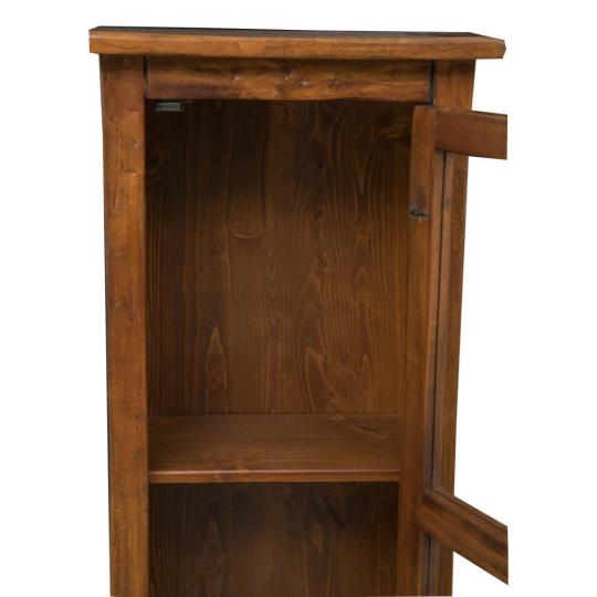 uzka masivna drevena klasicky masiv vitrinova skrinka kupelna obyvacka lipa toskansky vidiecky provence provansalsky vidiecka chata nabytok vitriny mediteransky vintage country nabytok na mieru.jpg